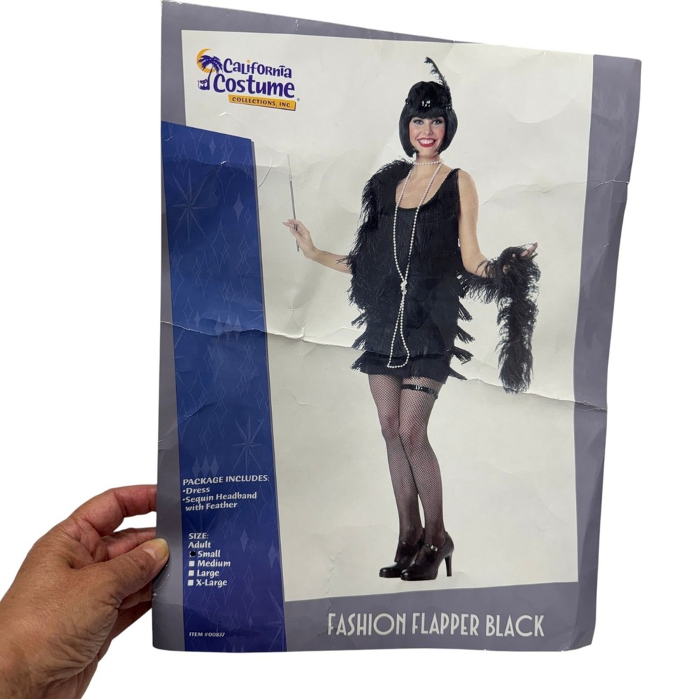 California Costume Size Small Fashion Flapper Black Red Halloween Costume